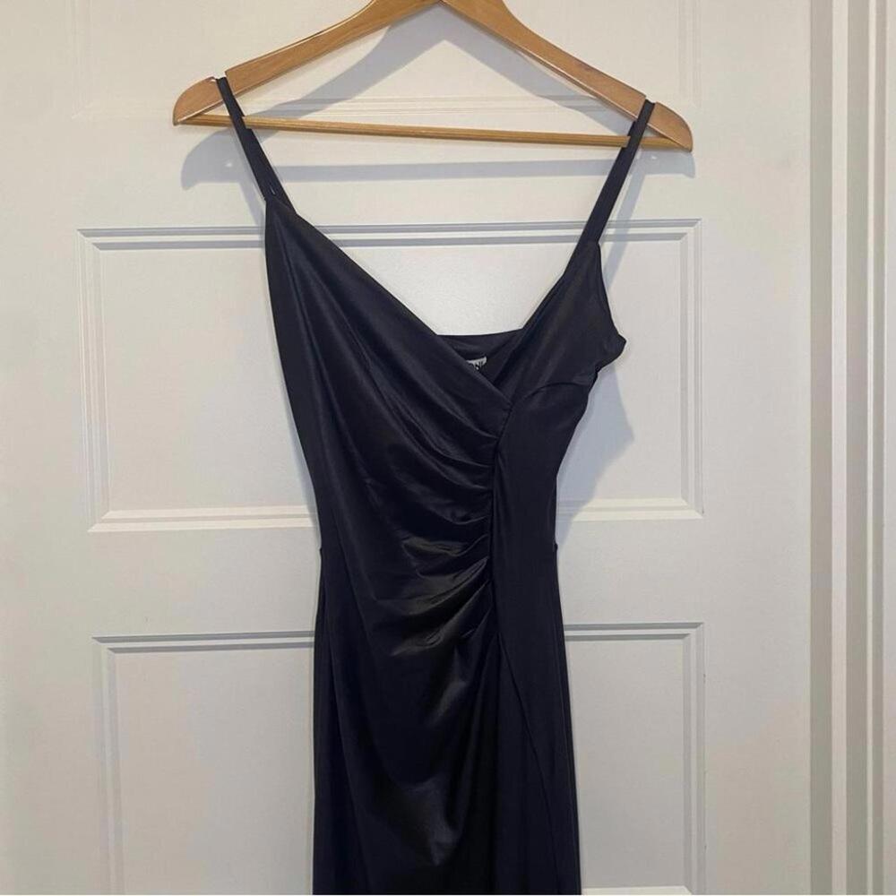 Chiara Boni La Petite Robe Marghetta Ruched Maxi Gown Black Sz US 2 (IT 38) NWT - Picture 3 of 9